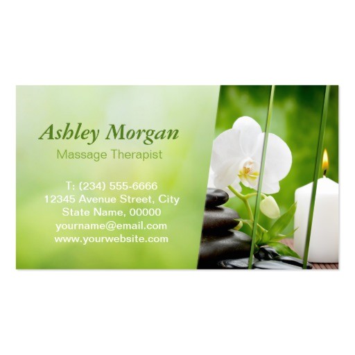massage therapist business cards