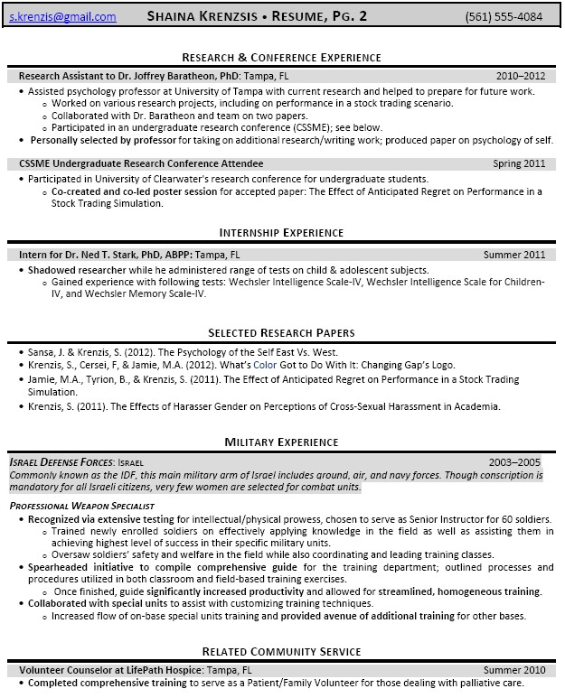 sample resume for master degree application