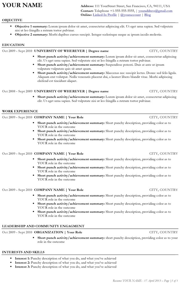 Mckinsey Resume Sample Mckinsey Resume Example Best Resume Gallery