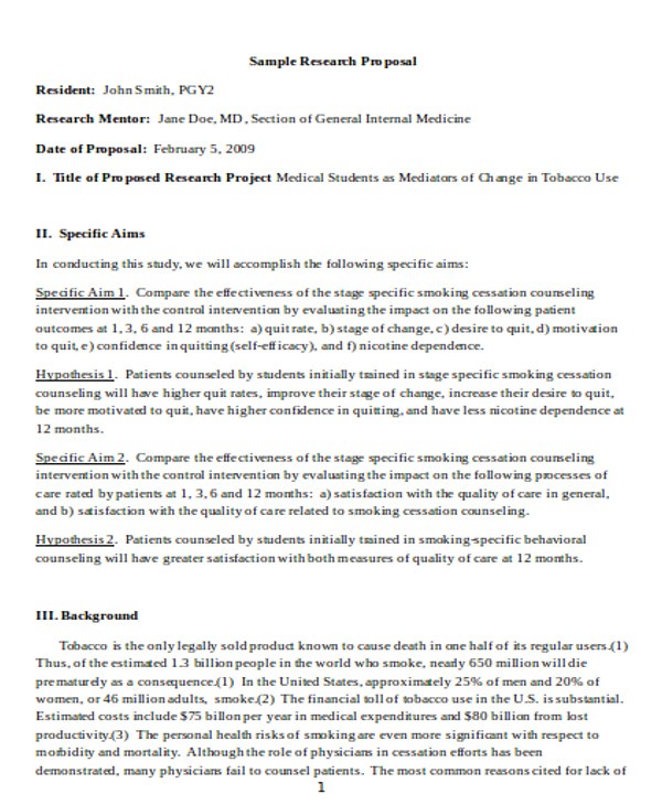medical proposal templates