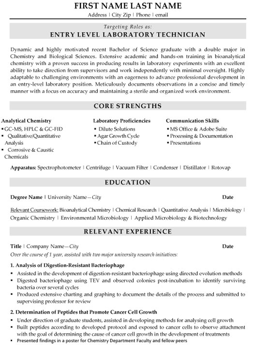 Medical Lab Tech Resume Sample top Biotechnology Resume Templates Samples