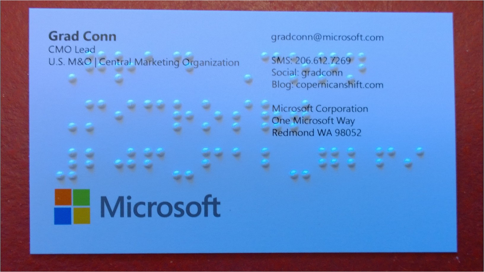 my braille business cards my grandfather dziadzi and microsoft accessibility and empowering