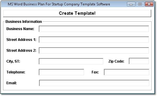 ms word business plan for startup company template software