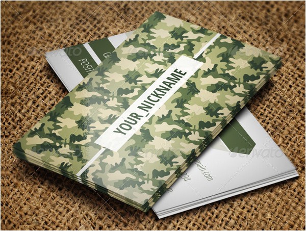 military business card
