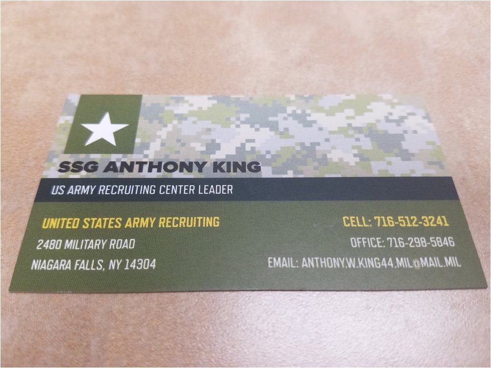 army business card template