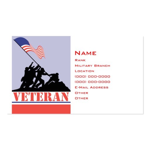 military veteran business card templates 240091809014963838
