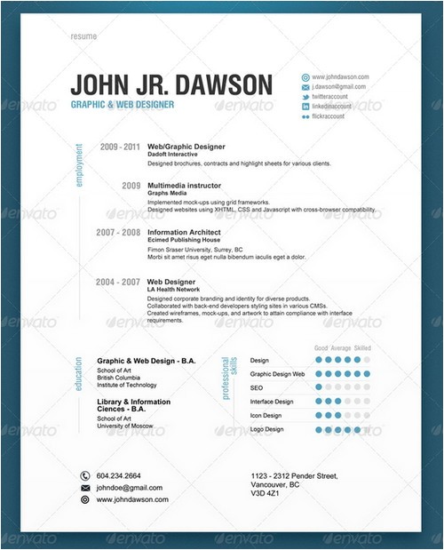25 modern and professional resume templates