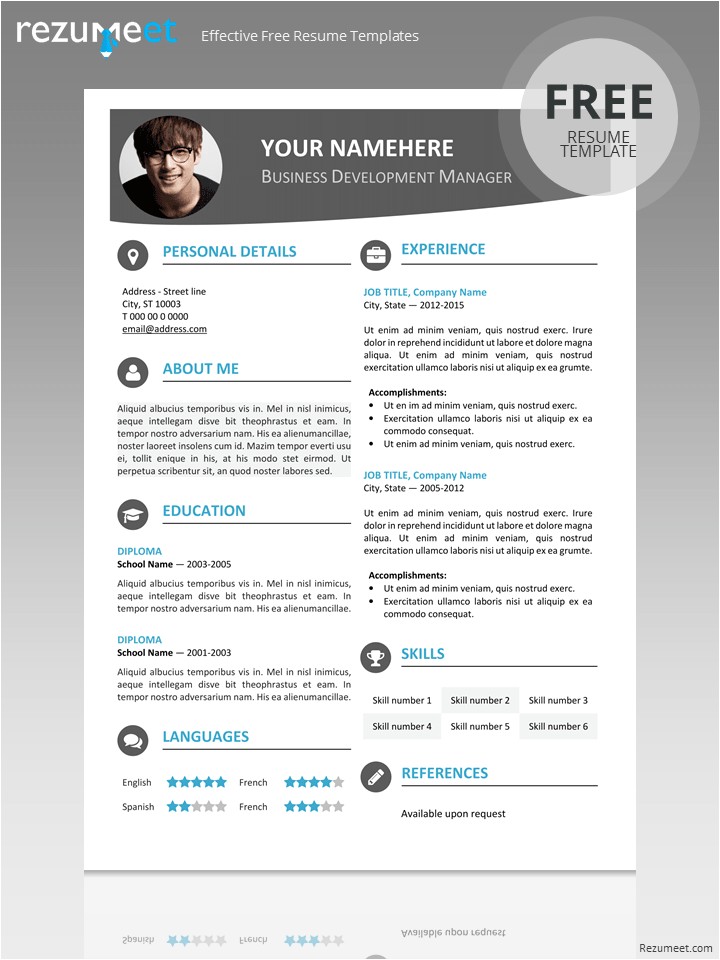 hongdae modern resume template