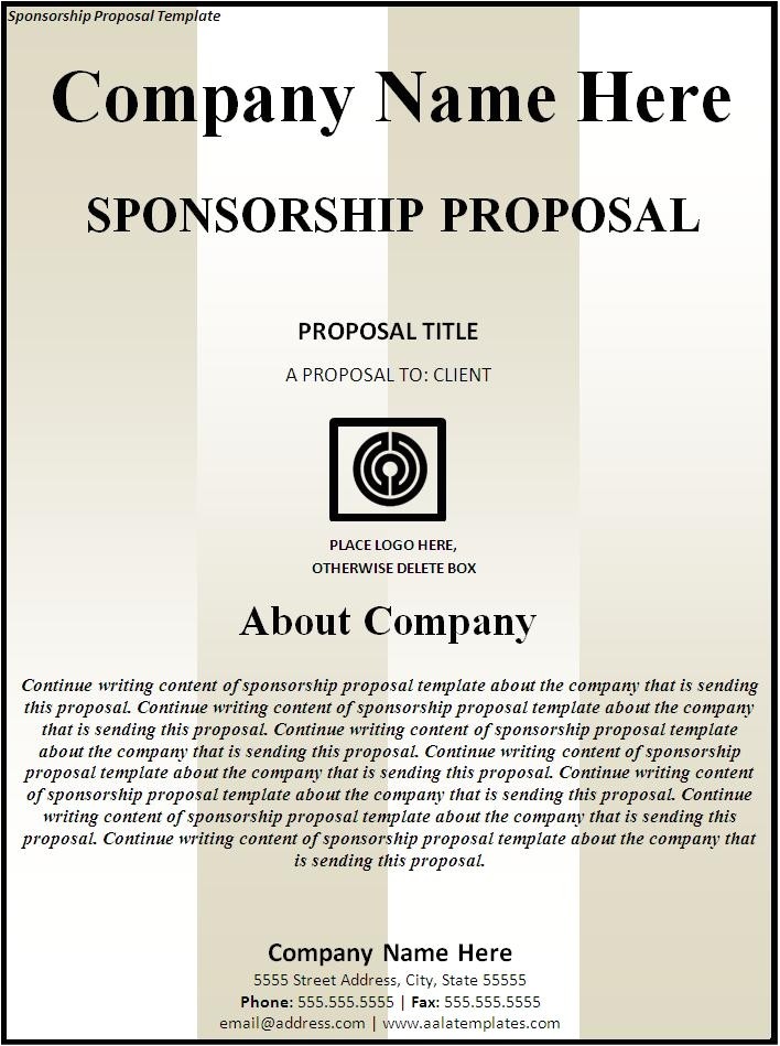 race car sponsorship proposal template