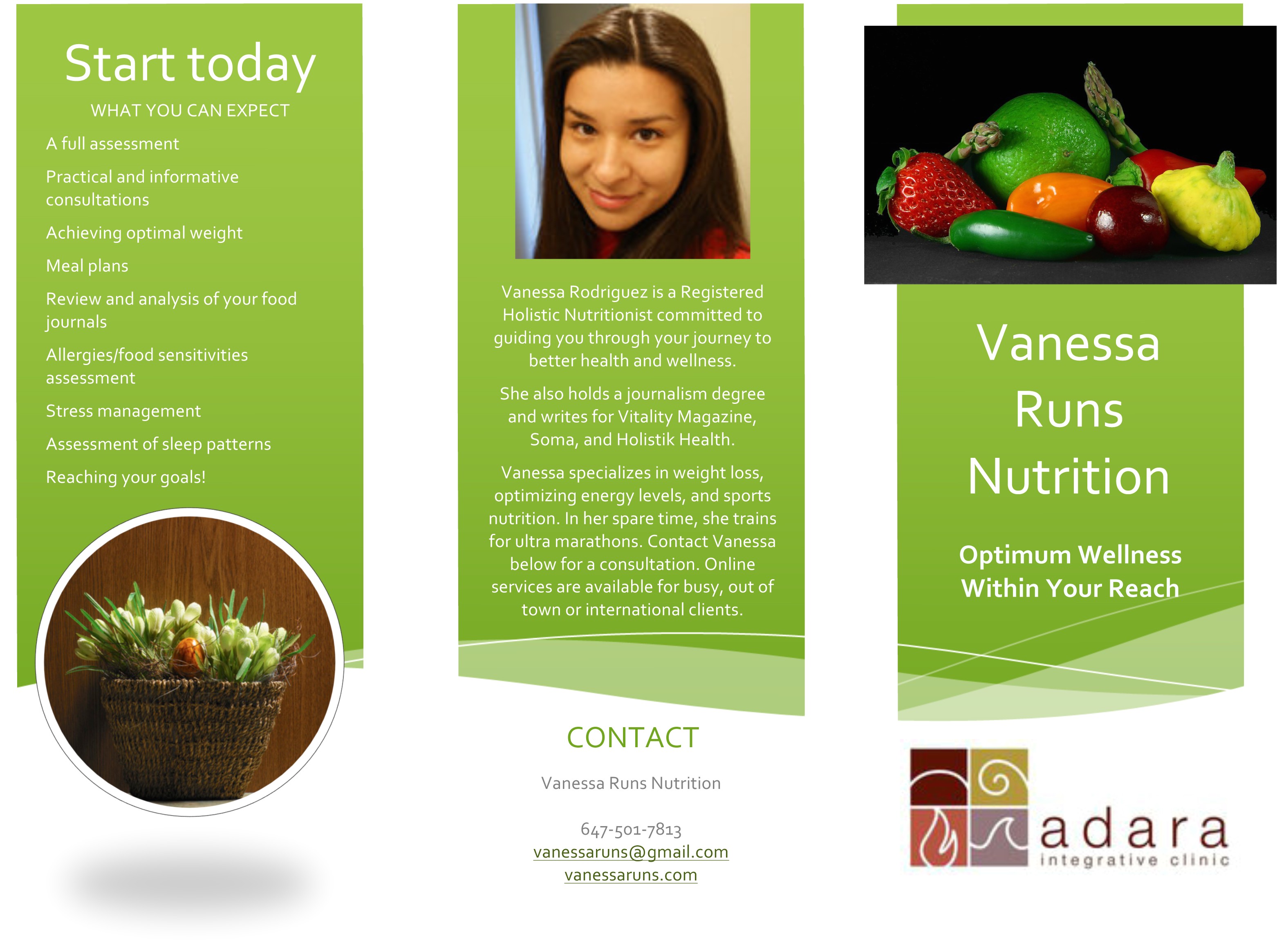 nutrition brochure template