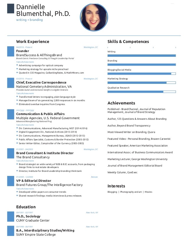 one page resume created with free novoresume template