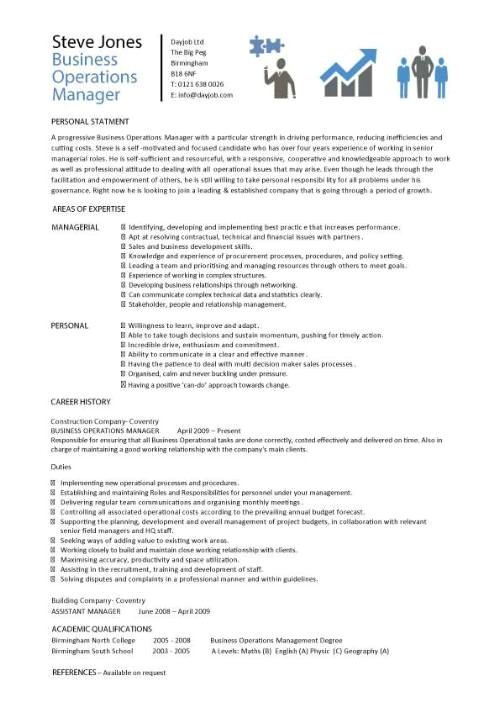 business operations manager resume 1295