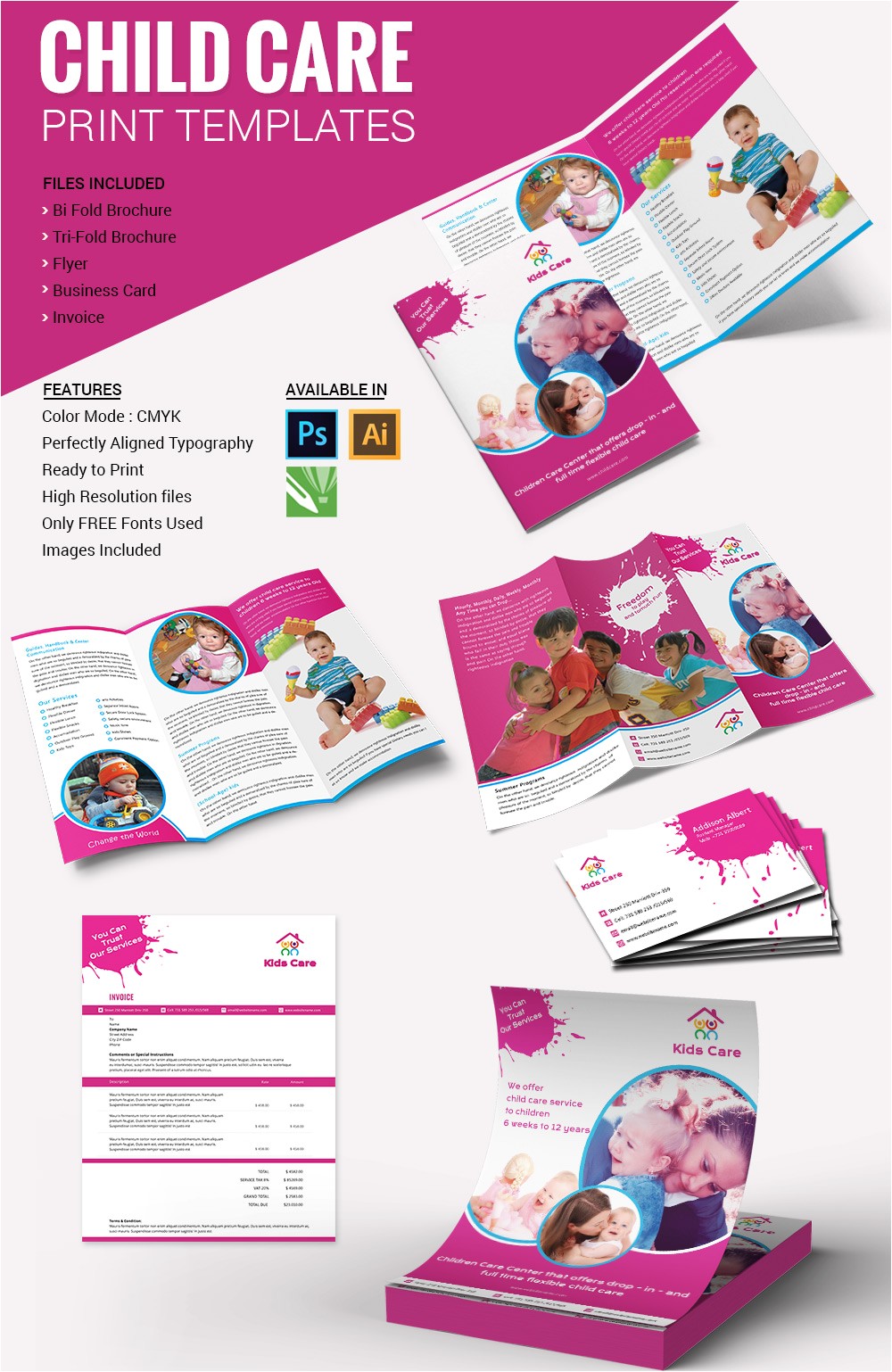 child care brochure template
