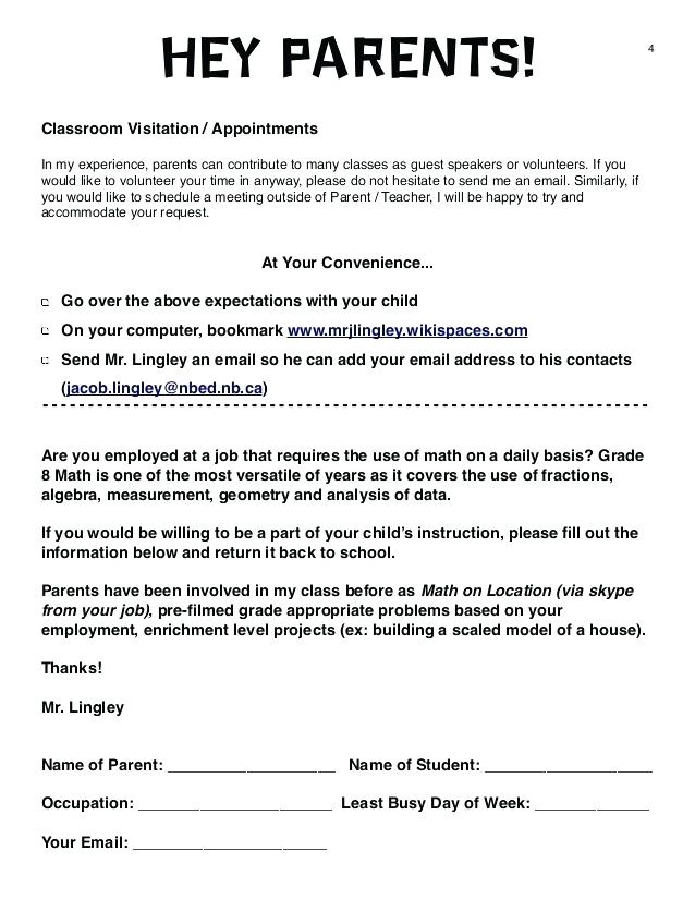 parent volunteer resume sample