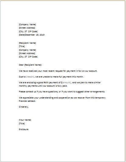 business letter template request payment sample business letter