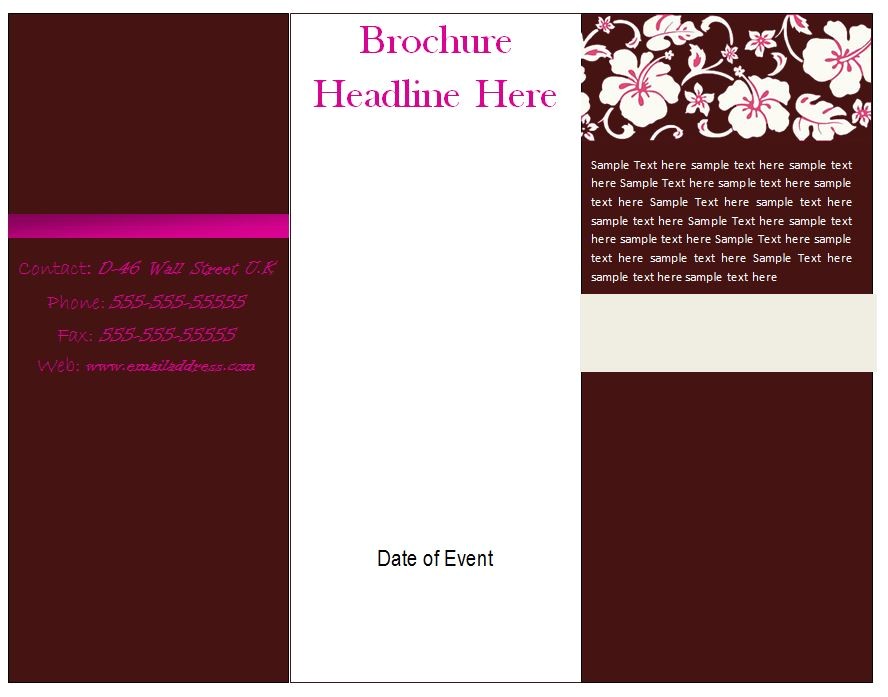 free brochure pamphlet template word excel pdf