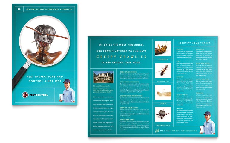 Pest Control Brochure Template Pest Control Services Brochure Template Word Publisher
