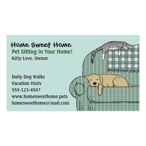 animal pet care business card templates