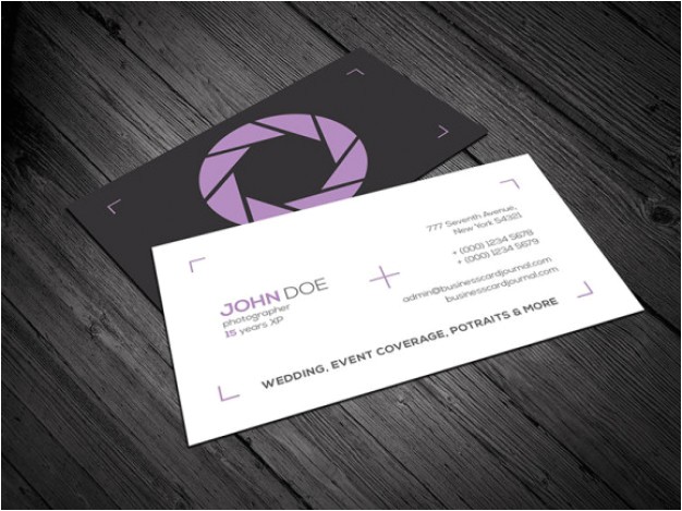 photography business card template 712581
