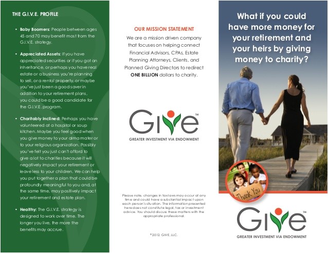charitable giving brochure