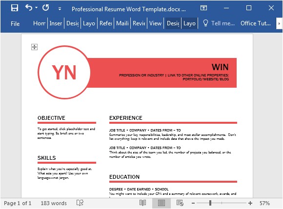 Polished Resume Templates Polished Resume Template for Word