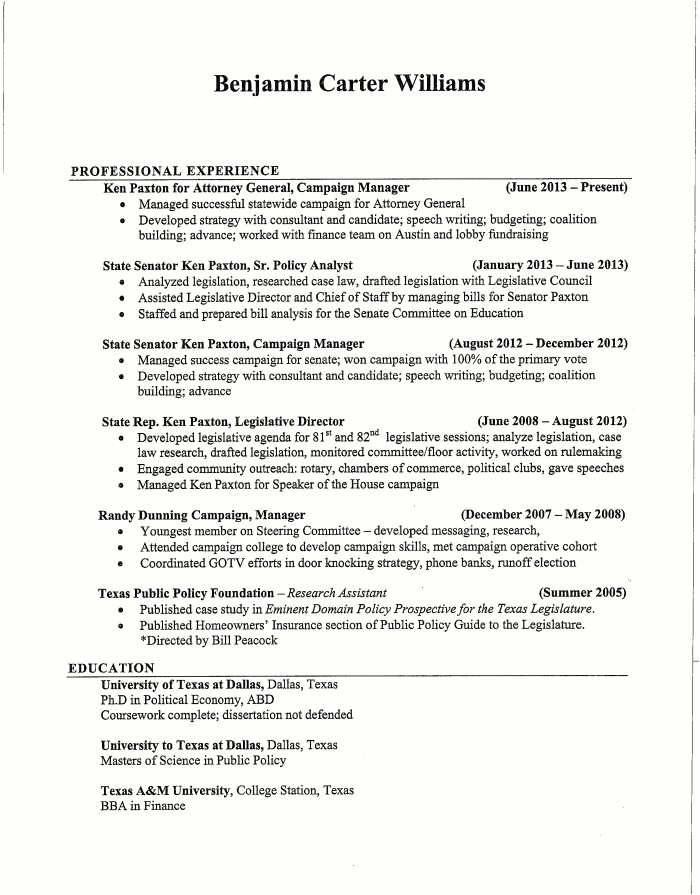 campaign manager resume