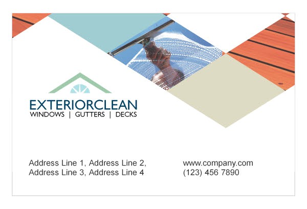 window cleaning pressure washing business card template
