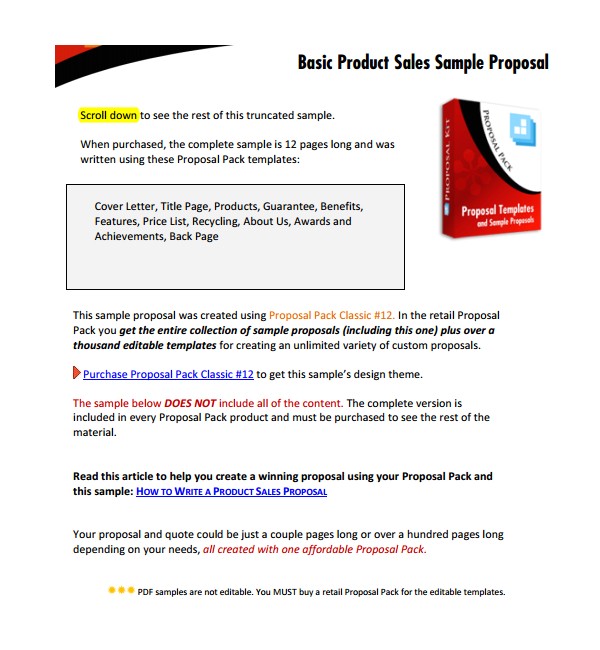 product proposal template