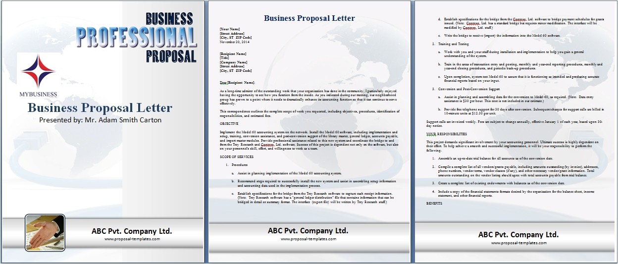 business proposal template microsoft word