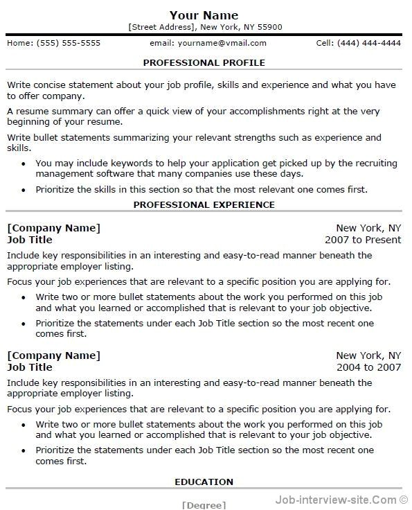 free 40 top professional resume templates