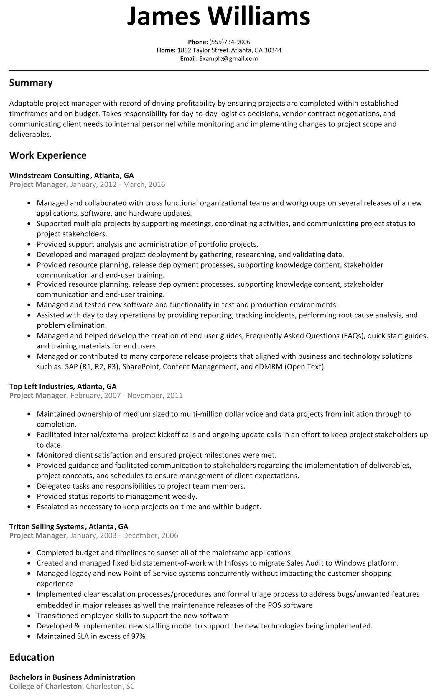 agile project management resume sample resume template 15123