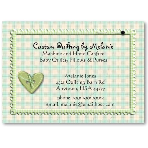 quilters business cards