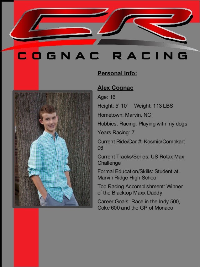 alex cognac professional race driver resume