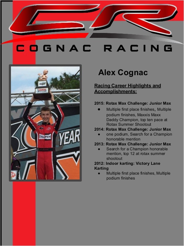 alex cognac professional race driver resume