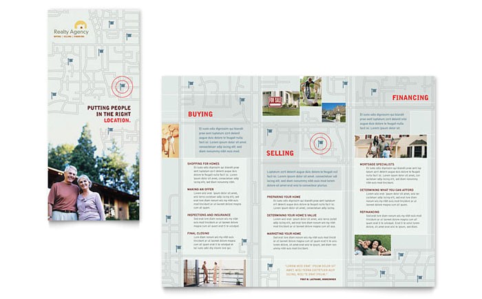 real estate agent realtor brochure template design re0010101