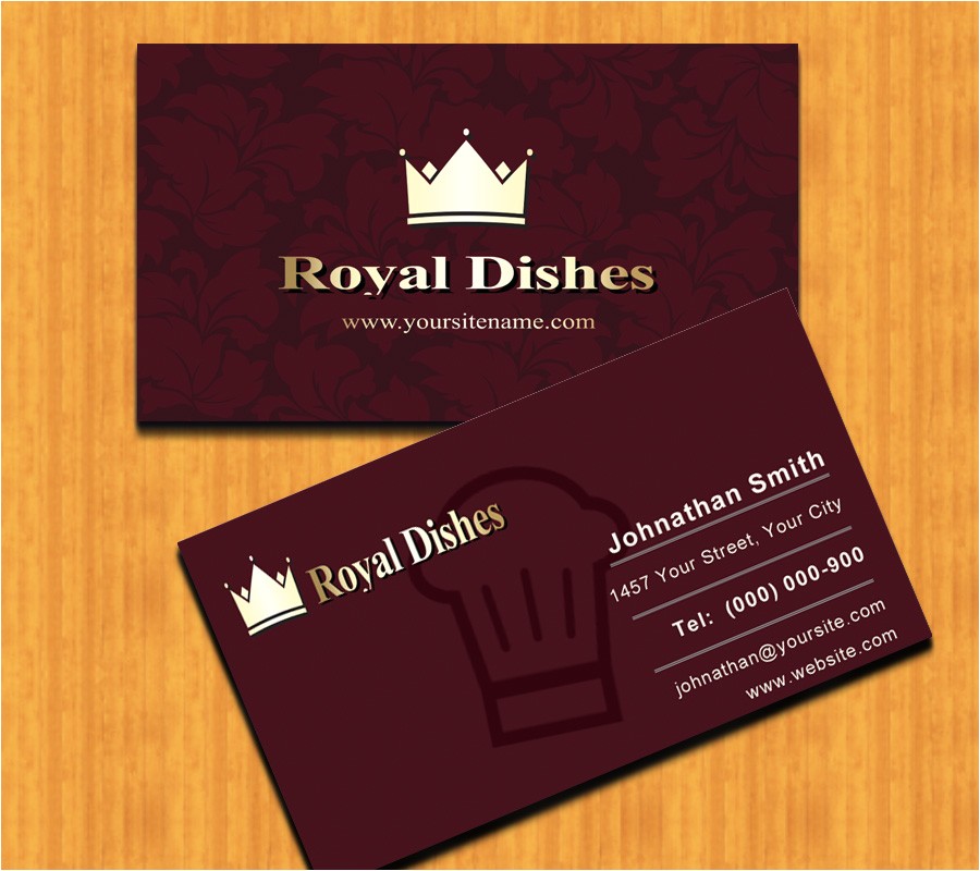 free printable business cards for restaurant