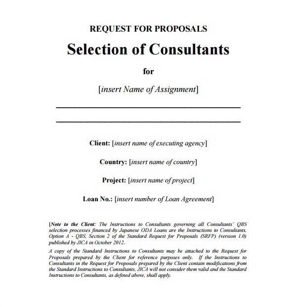 consulting proposal template sample