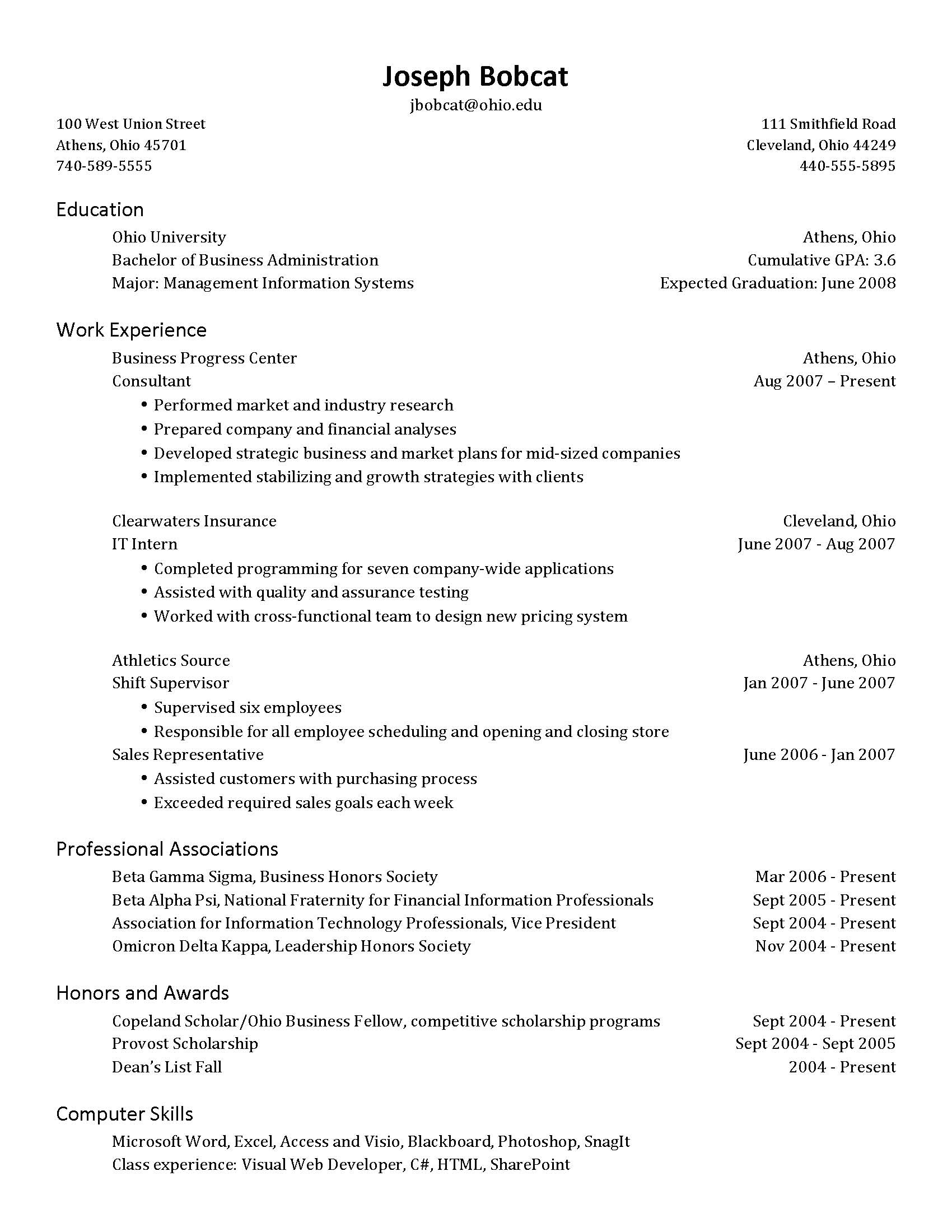 how to write expected graduation date on resume
