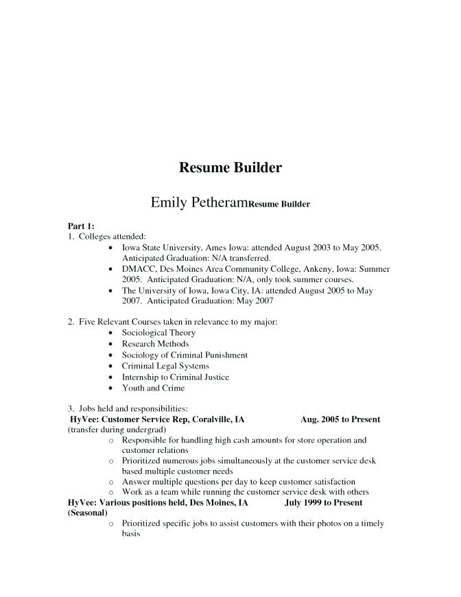 automatic resume builder