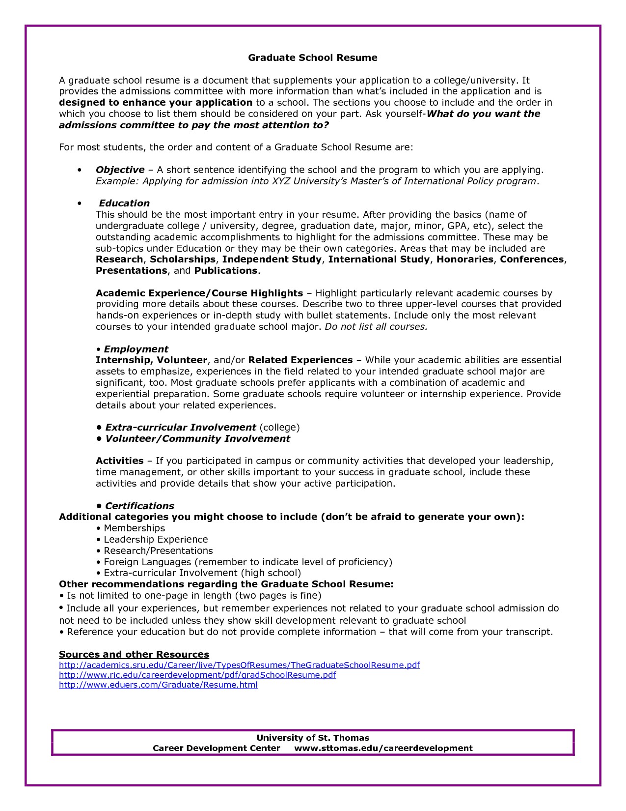 Resume Graduate School Sample Graduate School Admissions Resume Sample Http Www