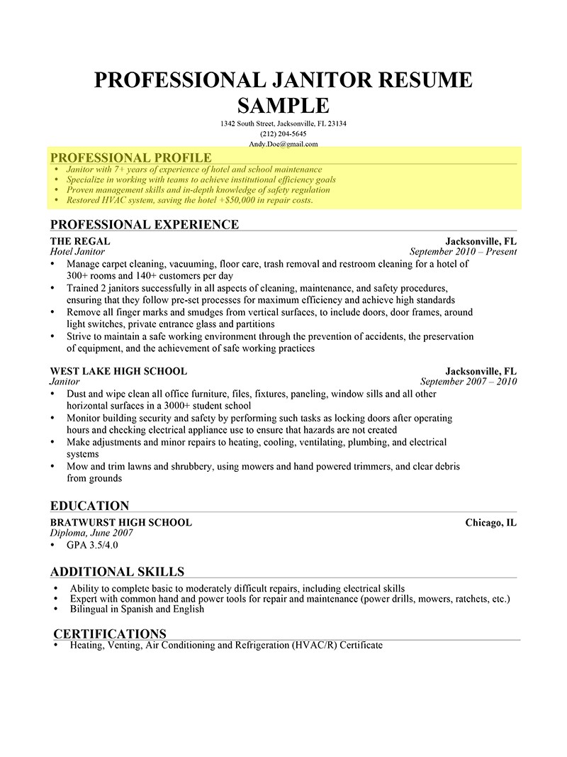 Resume Profile Samples How to Write A Professional Profile Resume Genius