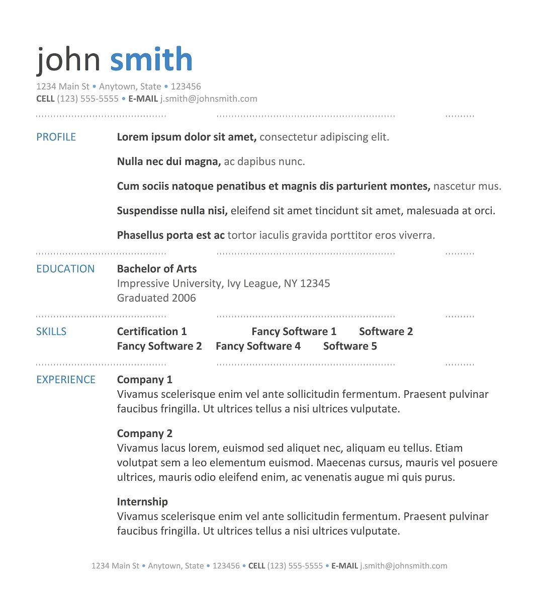9 best free resume templates download