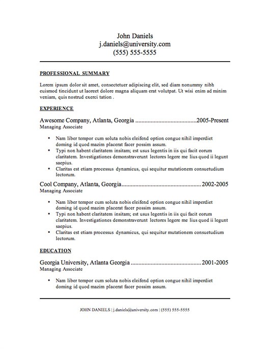 my perfect resume templates