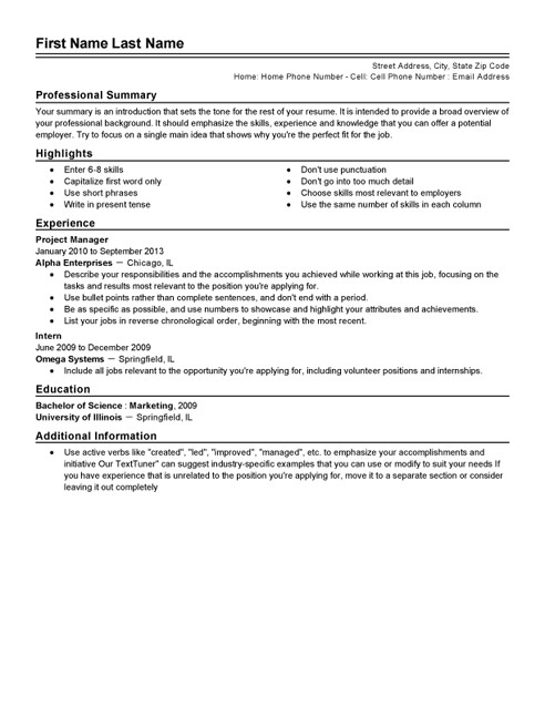 my perfect resume templates