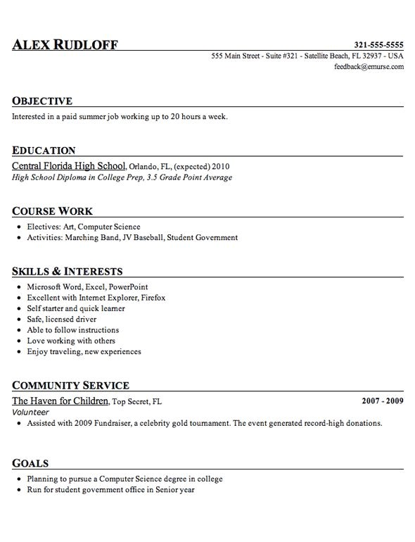 high school student resume template tips 2016