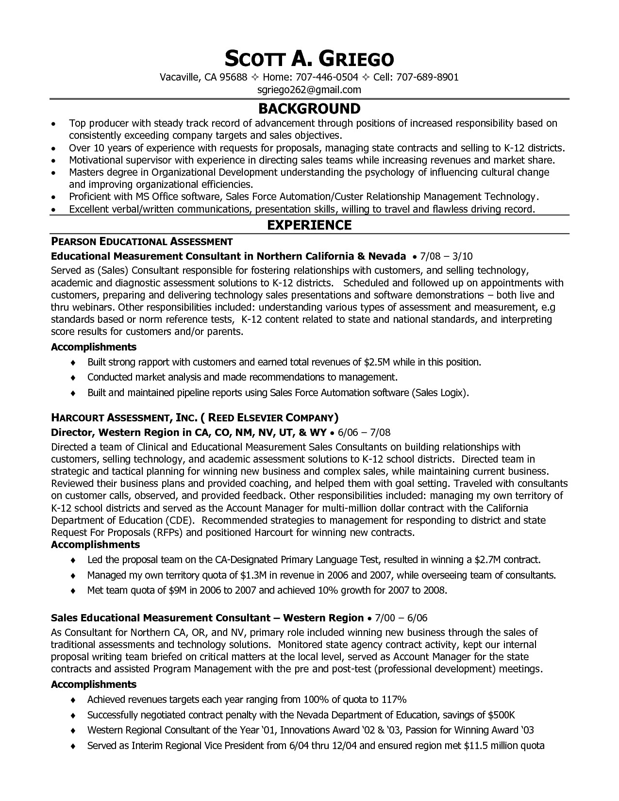 achievement examples for resume