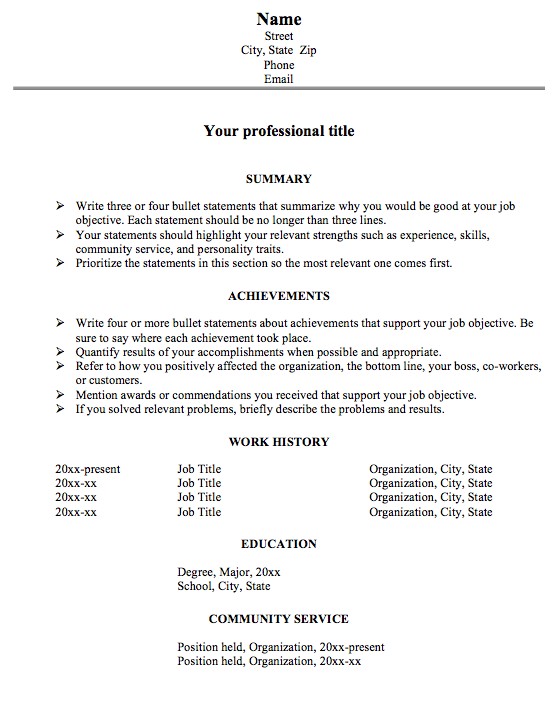 achievement resume format for big resume problems