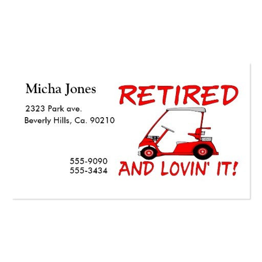 retired lovin it business card template 240488537251073844
