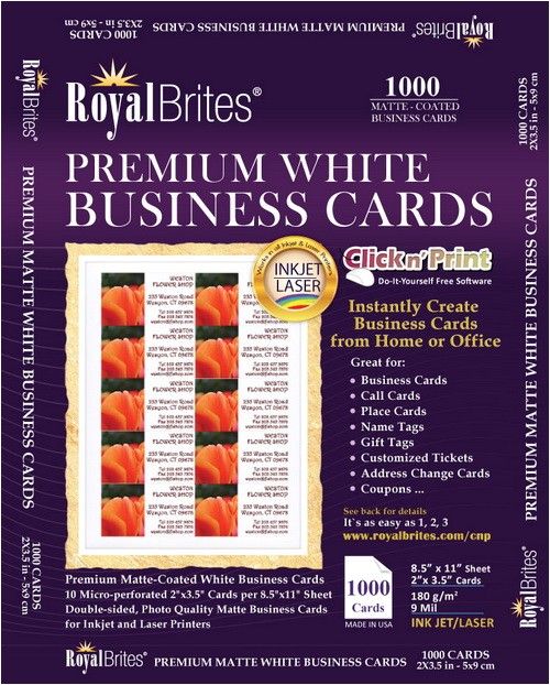 royal brites business cards matte template