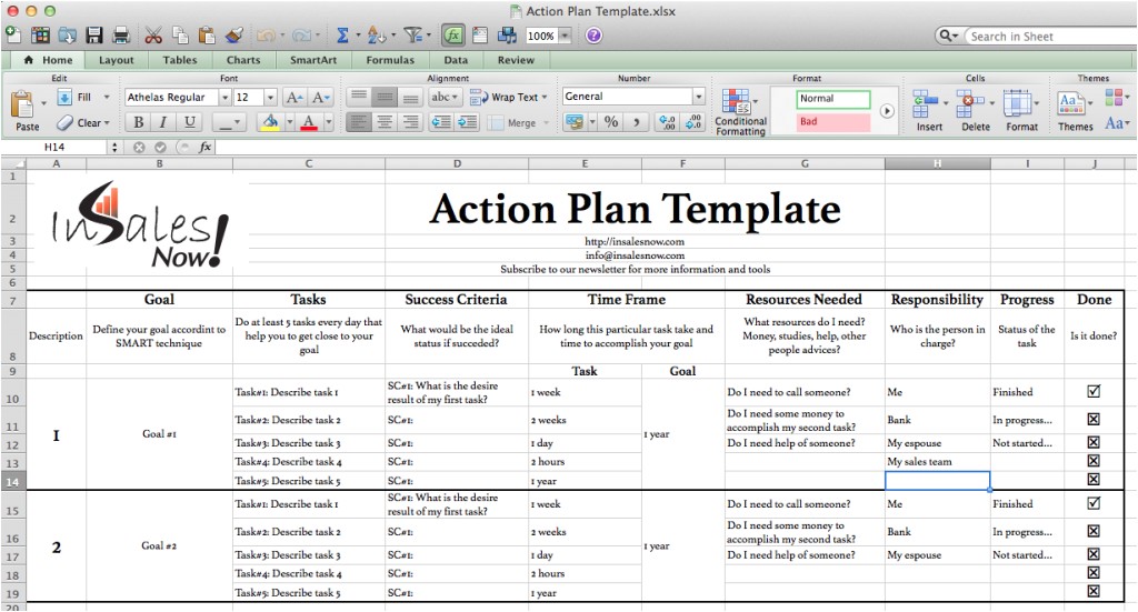 sample business plan template excel perfect business action example business action plan